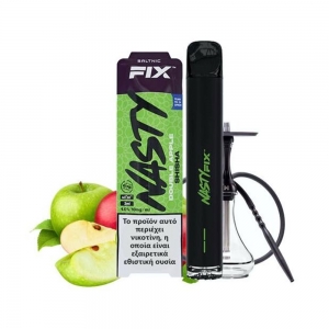 Ηλεκτρονικό τσιγάρο μιας χρήσης NASTY AIR FIX 2ml DOUBLE APPLE SHISHA 20mg (ναργιλέ με κόκκινο και πράσινο μήλο)