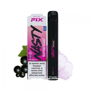 Ηλεκτρονικό τσιγάρο μιας χρήσης NASTY AIR FIX 2ml BLACKCURRANT COTTON CANDY 20mg (φραγκοστάφυλο με μαλλί της γριάς)